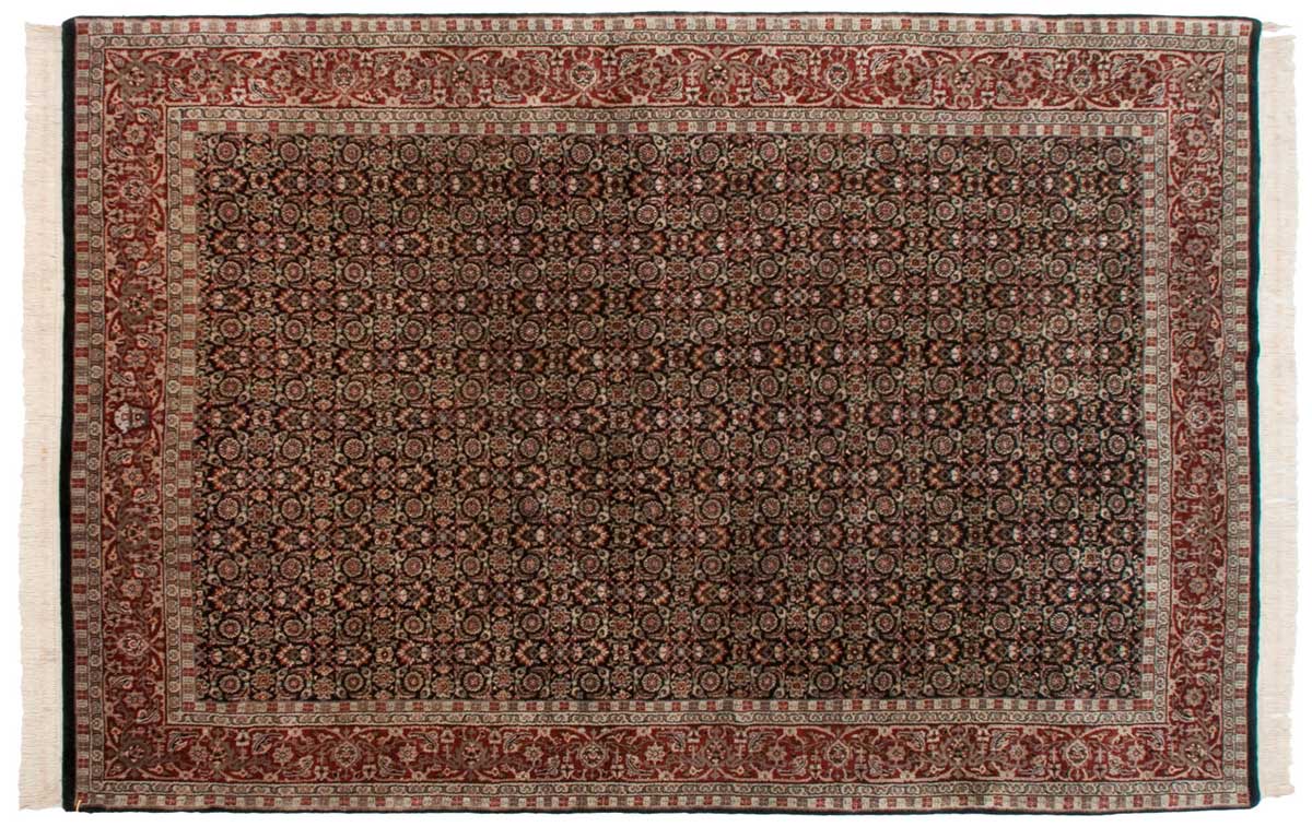 6x9 Tabriz Black Oriental Rug 036646 6x9 Tabriz Black Oriental Rug 036646