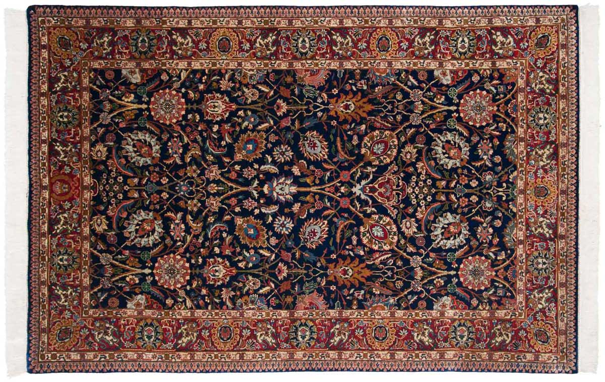 6x9 Tabriz Blue Oriental Rug 017118 6x9 Tabriz Blue Oriental Rug 017118