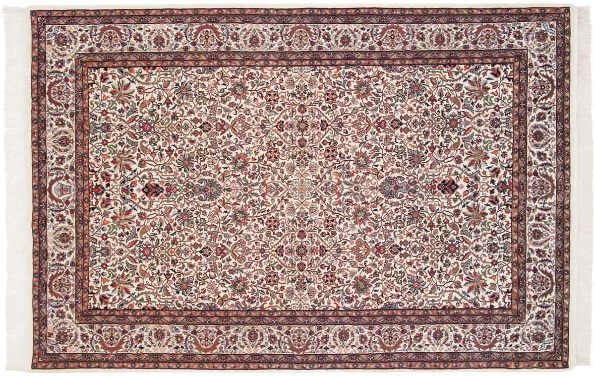 6x9 Tabriz Ivory Oriental Rug 037283 6x9 Tabriz Ivory Oriental Rug 037283