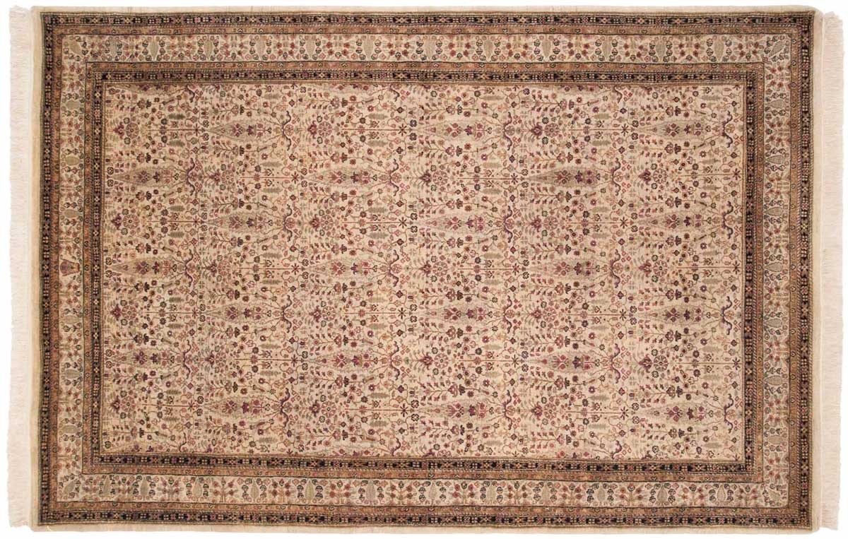 6x9 Tabriz Ivory Oriental Rug 038745 6x9 Tabriz Ivory Oriental Rug 038745