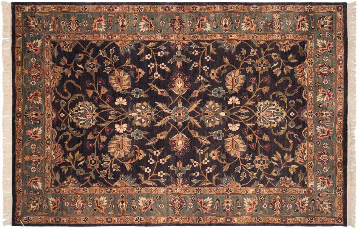 6x9 Yezd Grey Oriental Rug 032724 6x9 Yezd Grey Oriental Rug 032724