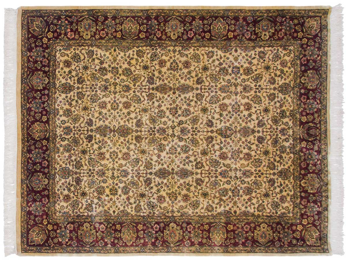 8x10 Tabriz Beige Oriental Rug 032417 8x10 Tabriz Beige Oriental Rug 032417