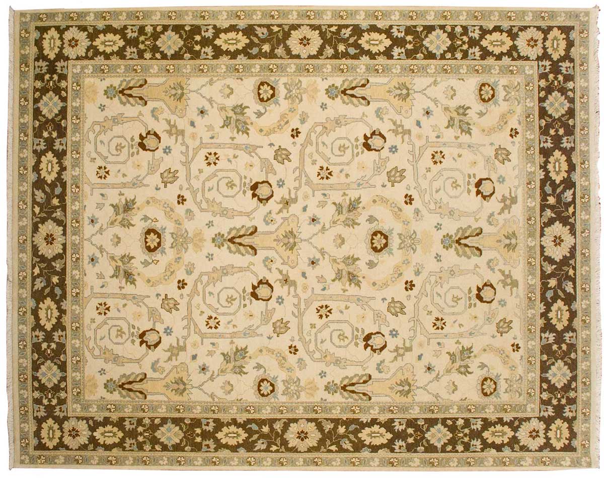 8x10 Heriz Ivory Oriental Rug 041538