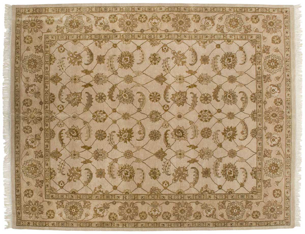 8x10 Tabriz Ivory Oriental Rug 045967 8x10 Tabriz Ivory Oriental Rug 045967