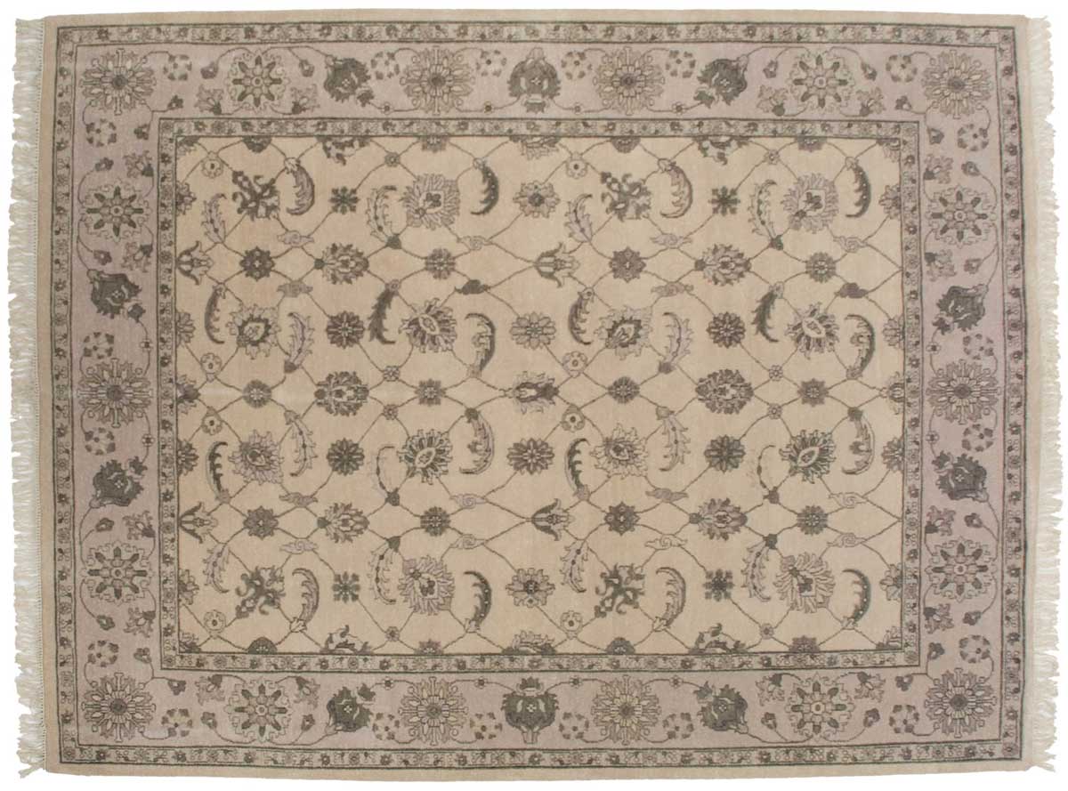 8x10 Tabriz Ivory Oriental Rug 045968 8x10 Tabriz Ivory Oriental Rug 045968