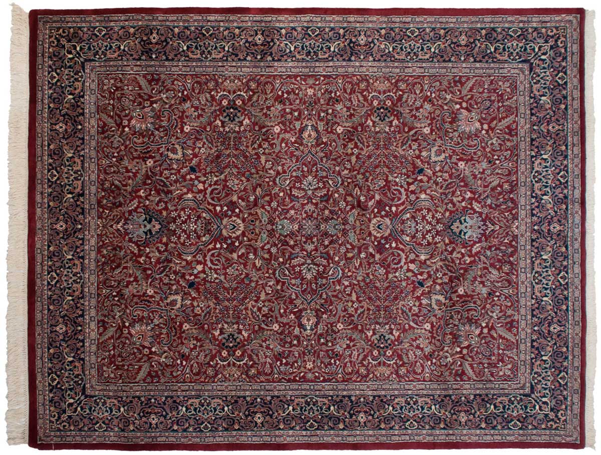 8x10 Kashan Burgundy Oriental Rug 021145 8x10 Kashan Burgundy Oriental Rug 021145
