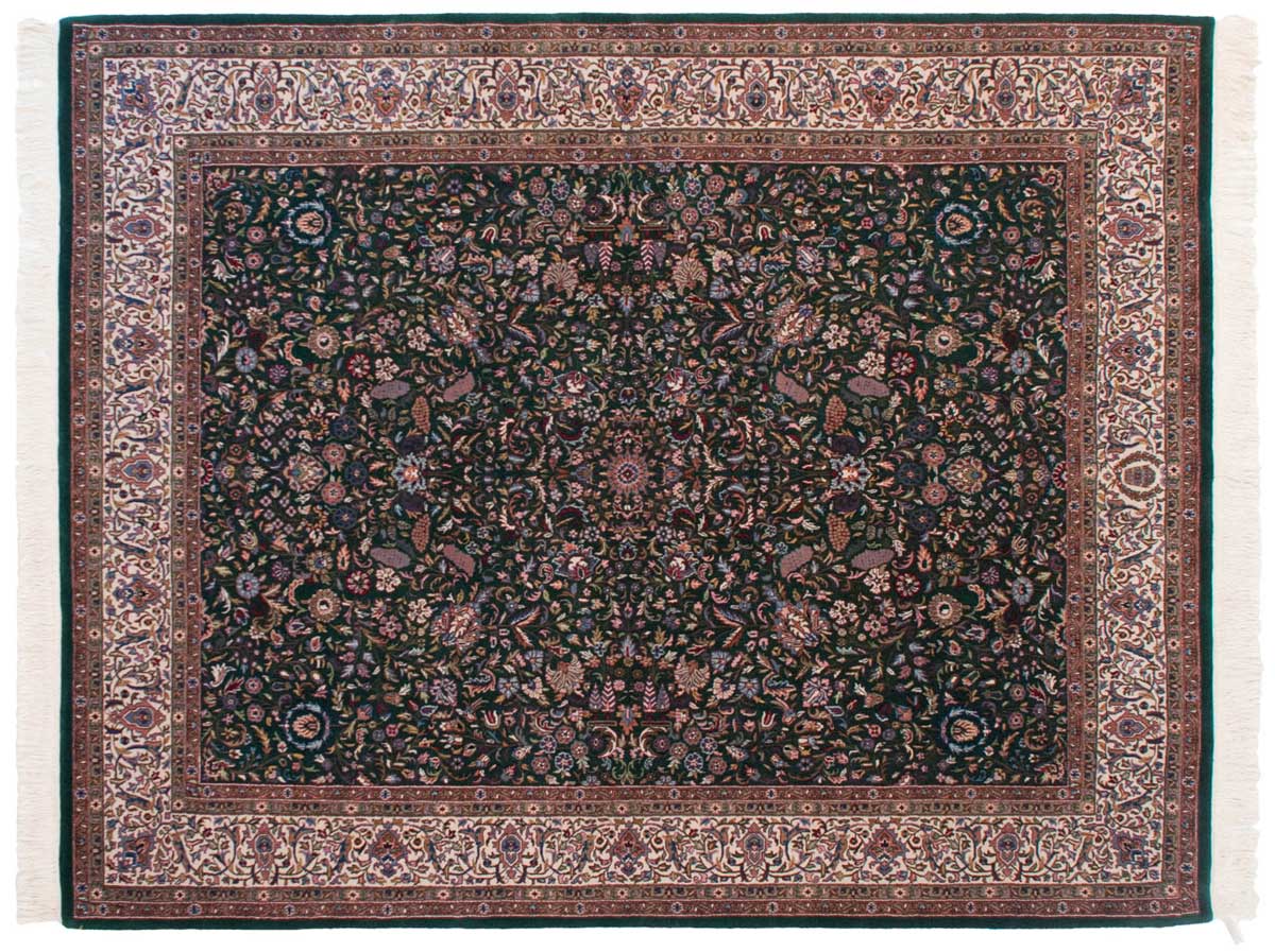 8x10 Kashan Green Oriental Rug 031397