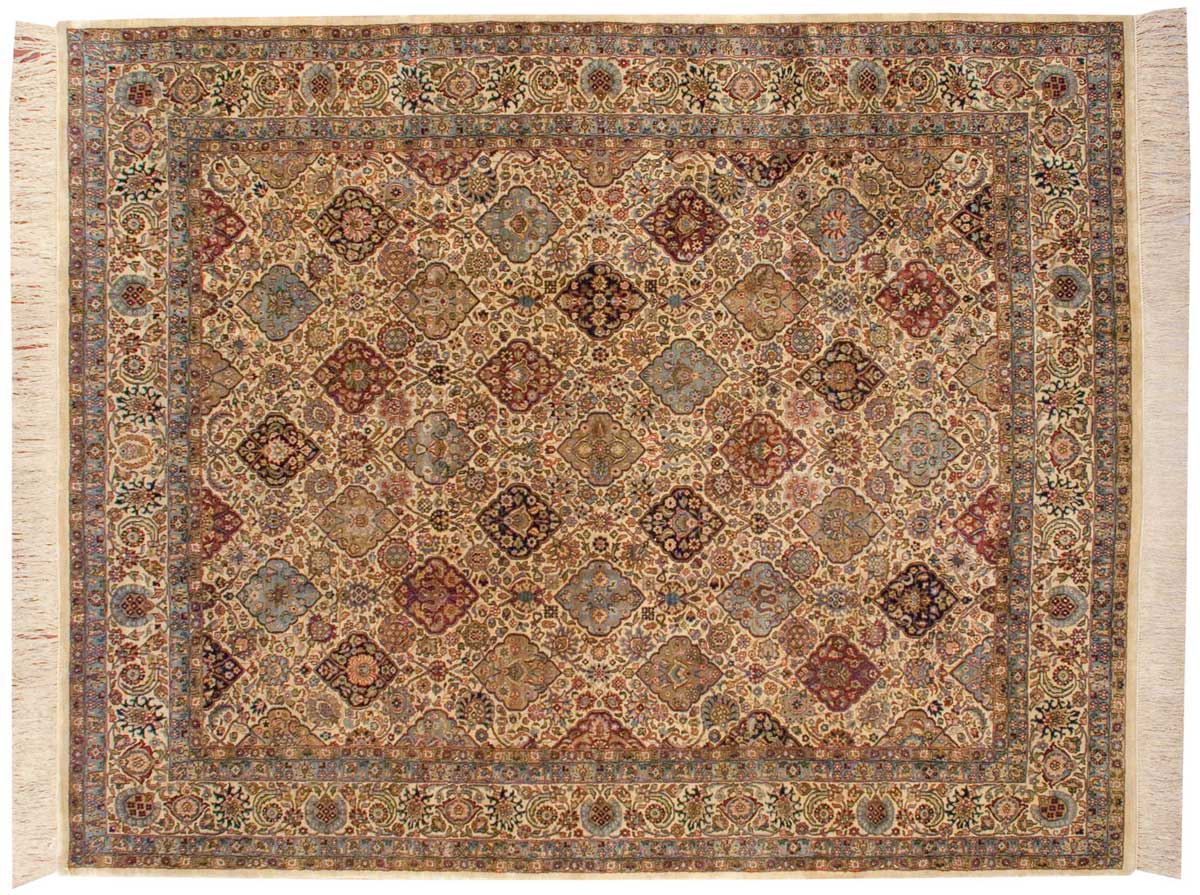 8x10 Kerman Ivory Oriental Rug 032356 8x10 Kerman Ivory Oriental Rug 032356