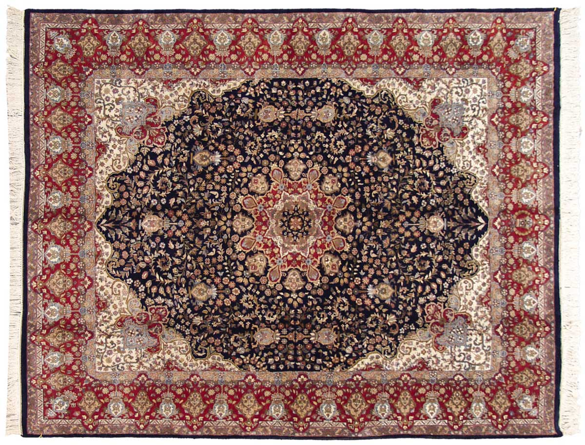 8x10 Mashad Blue Oriental Rug 015838 8x10 Mashad Blue Oriental Rug 015838