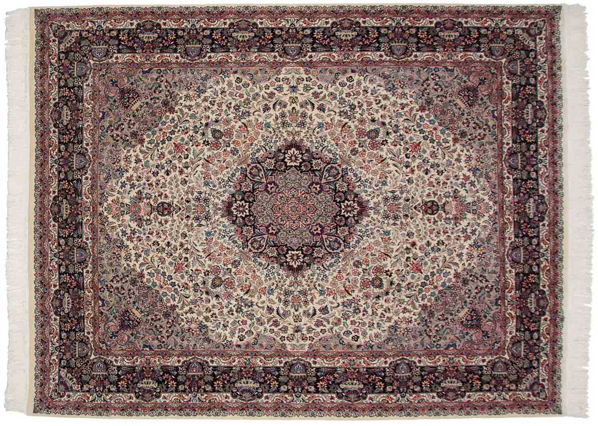 8x10 Tabriz Ivory Oriental Rug 025654 8x10 Tabriz Ivory Oriental Rug 025654