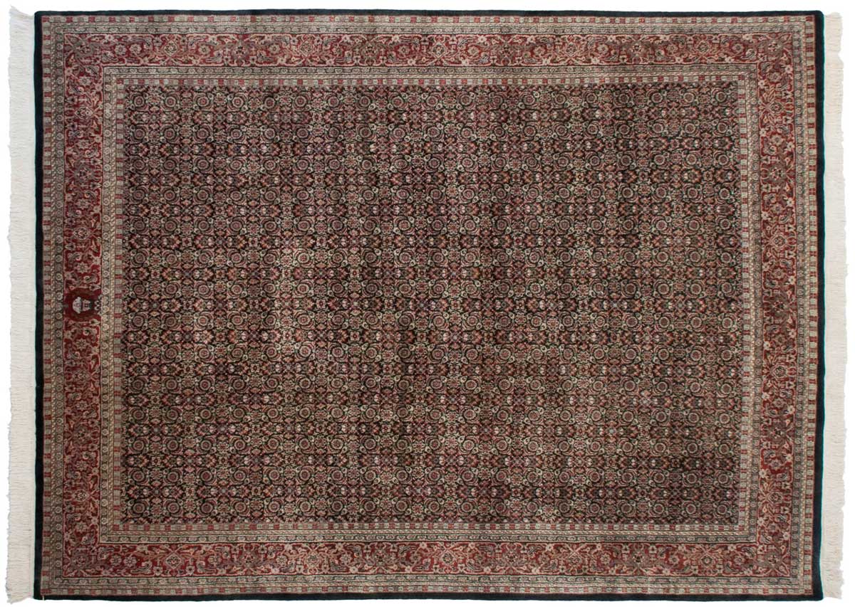 8x10 Tabriz Black Oriental Rug 036438 8x10 Tabriz Black Oriental Rug 036438