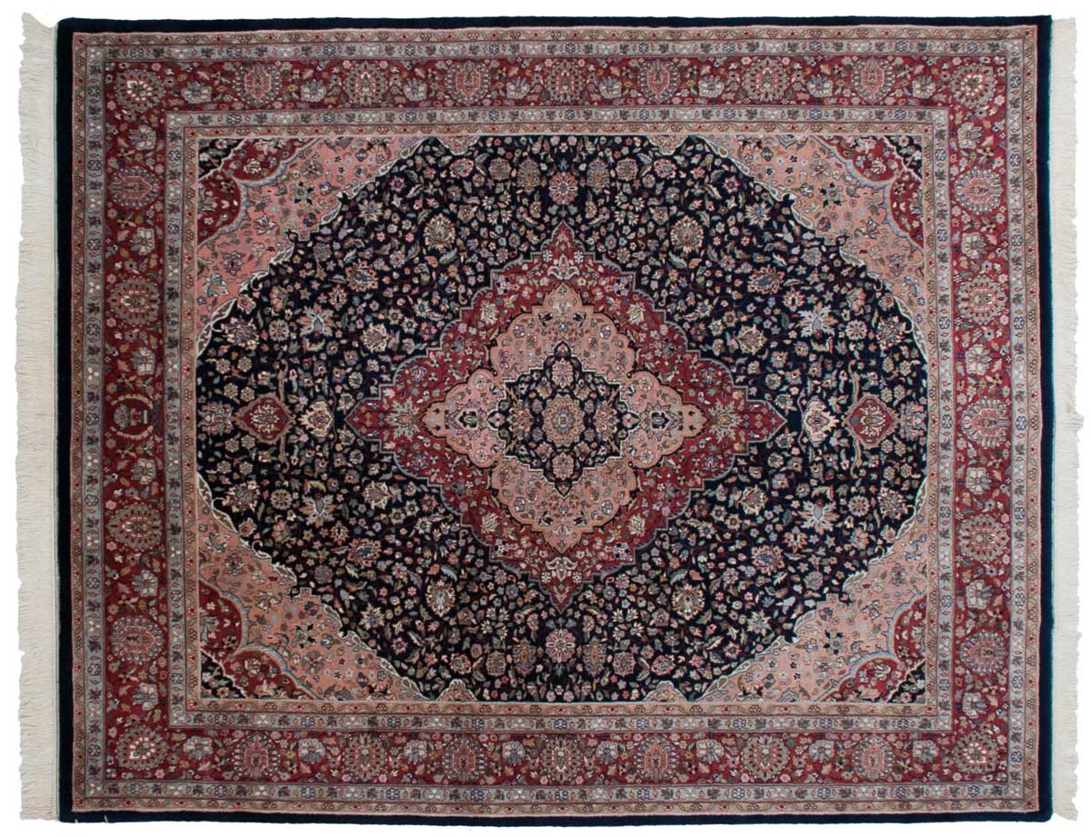 8x10 Kashan Blue Oriental Rug 016509 8x10 Kashan Blue Oriental Rug 016509