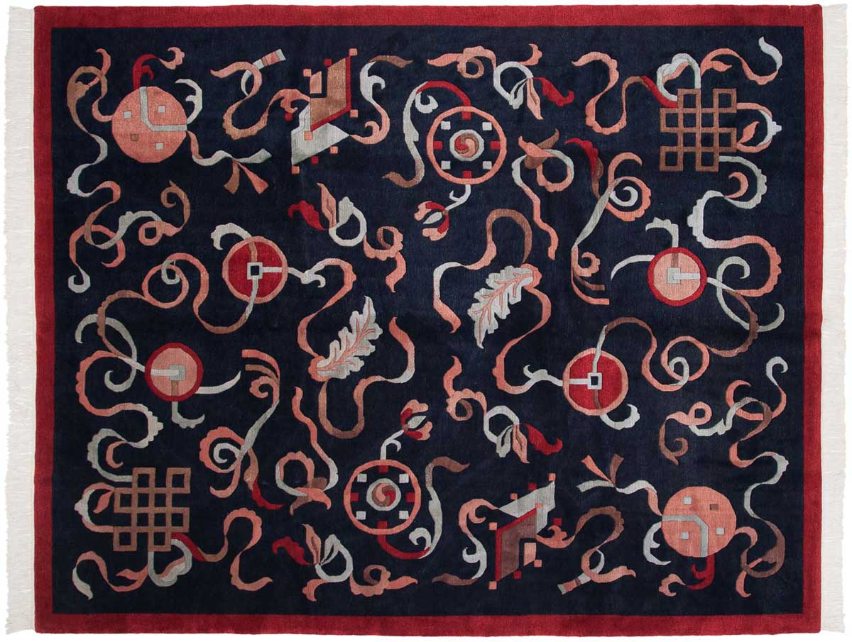 8x10 Tibetan Blue Oriental Rug 036390 8x10 Tibetan Blue Oriental Rug 036390