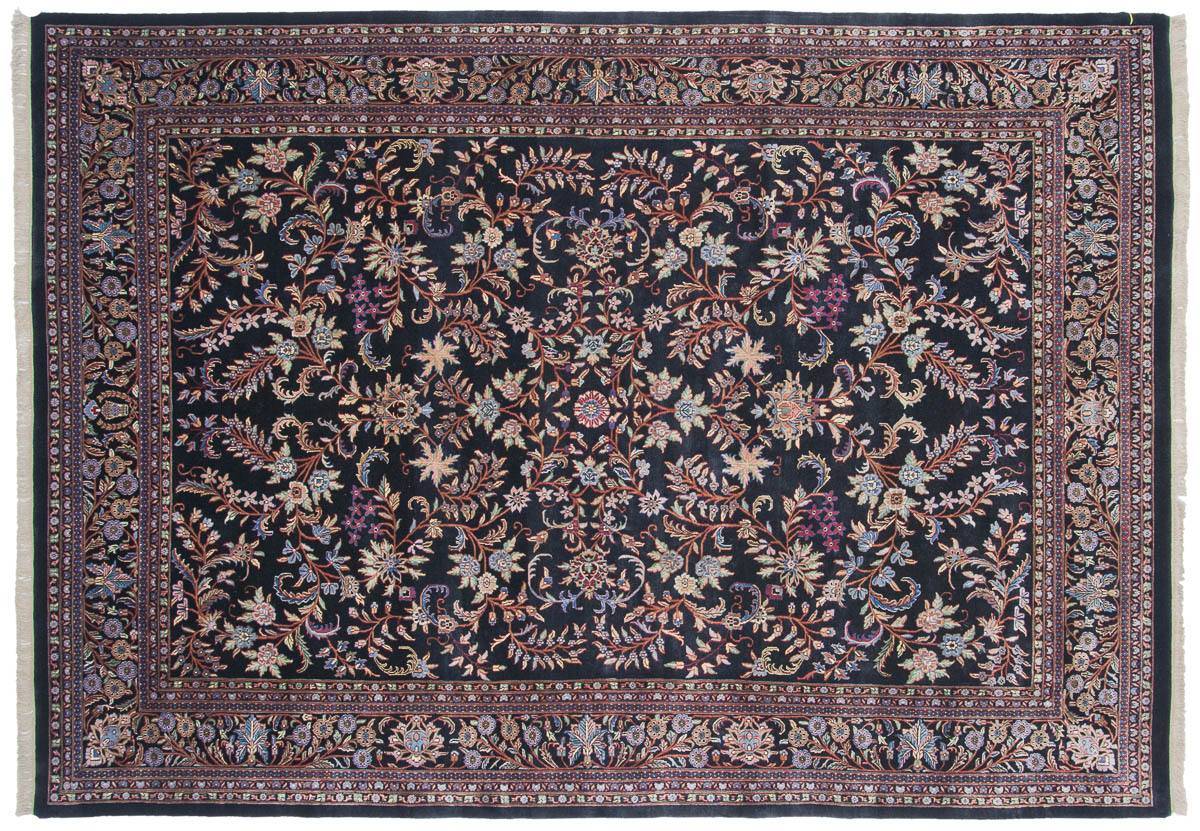 8x12 Kashan Black Oriental Rug 032056