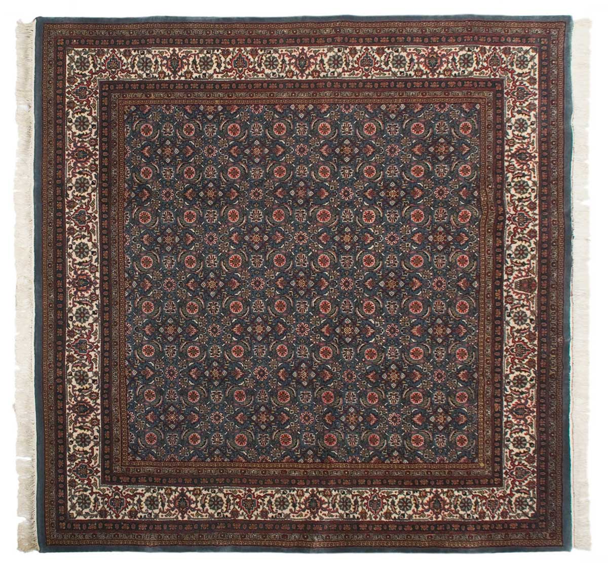 8x8 Bijar Blue Oriental Square Rug 031115 8x8 Bijar Blue Oriental Square Rug 031115