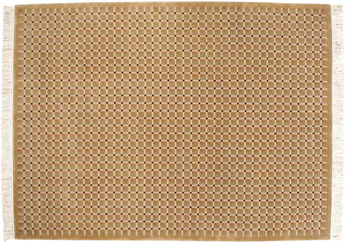 9x12 Block Gold Oriental Rug 032862 9x12 Block Gold Oriental Rug 032862