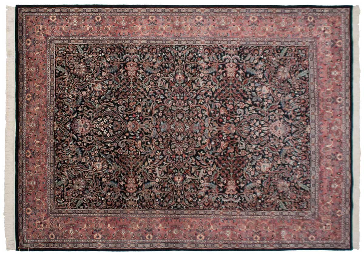 9x12 Kashan Black Oriental Rug 021090 9x12 Kashan Black Oriental Rug 021090