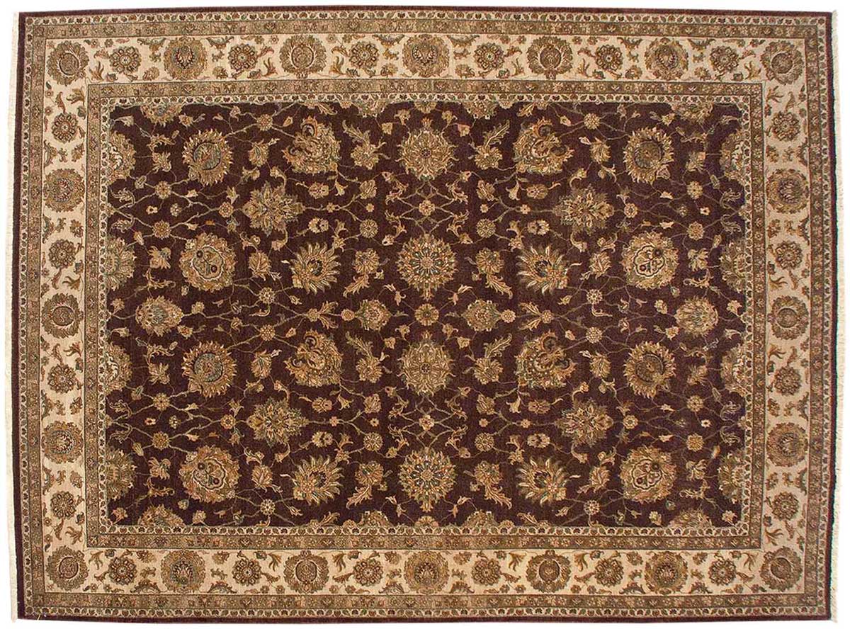 9x12 Kashan Brown Oriental Rug 042560