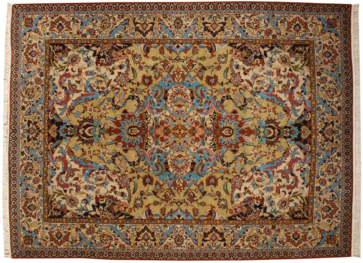 9x12 Kashmir Ivory Oriental Rug 013143 9x12 Kashmir Ivory Oriental Rug 013143