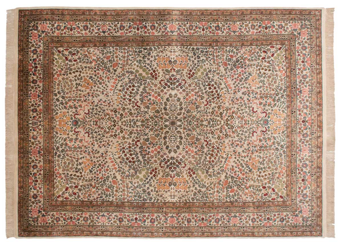 9x12 Kerman Ivory Oriental Rug 031935 9x12 Kerman Ivory Oriental Rug 031935