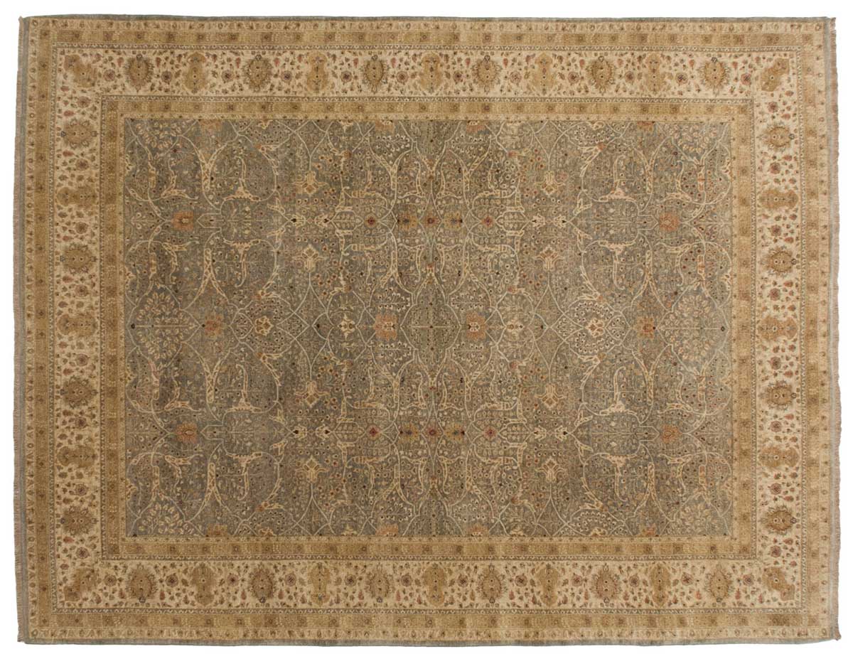 9x12 Tabriz Blue Oriental Rug 042759