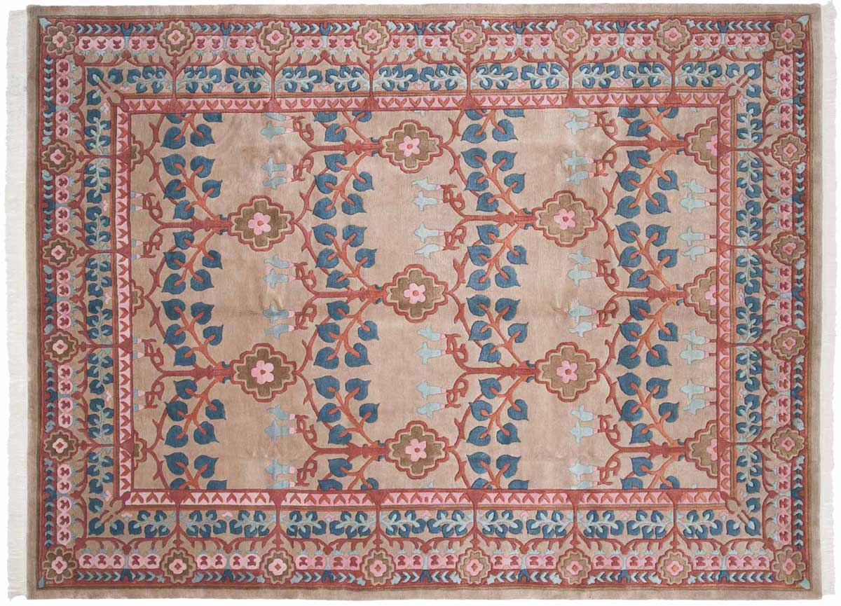 9x12 Tibetan Beige Oriental Rug 036150 9x12 Tibetan Beige Oriental Rug 036150