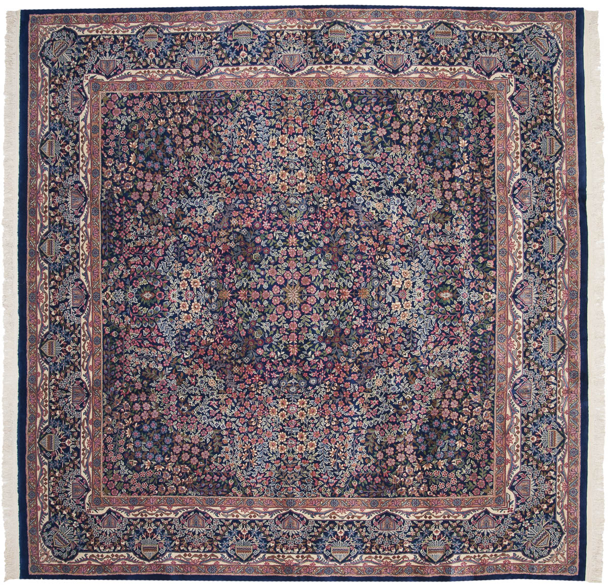 9x9 Kerman Blue Oriental Square Rug 020103